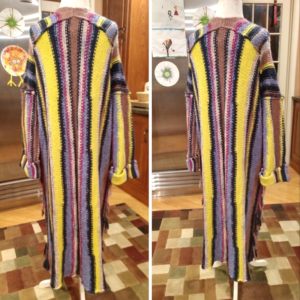 ANTHROPOLOGIE Pilcro Dreamer Deco Striped Duster Cardi $198/A WORK OF ART/2020' - Picture 12 of 16